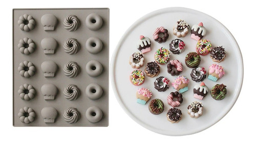 Molde Silicon Mini Donitas Chocolate Dulces