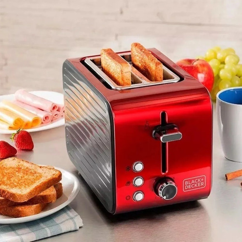 Imagem 2 de 3 de Torradeira Eletrica Black Decker Em Aço Inox 850w T850v 220v