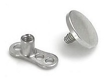 Microdermal Piercing Intradermal Surface Acero Corazon