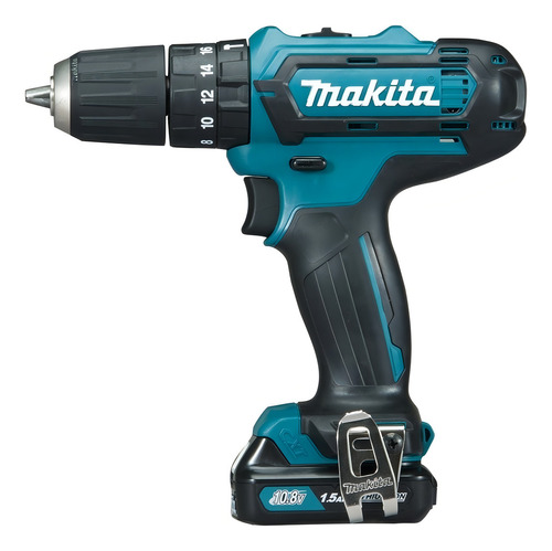 Taladro percutor atornillador inalámbrico de 10mm Makita Hp331dz 12V + accesorio con caja de cartón 220V