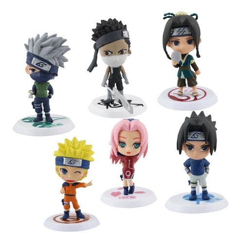 Pack De 6 Figuras De Acción Pvc Anime Naruto Modelo 12,5 Cm Pack De 6 Figuras De Acción Pvc Anime Naruto Modelo 12,5 Cm
