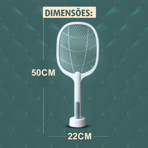 Raquete Elétrica De Matar Mosquito Com Armadilha De Led