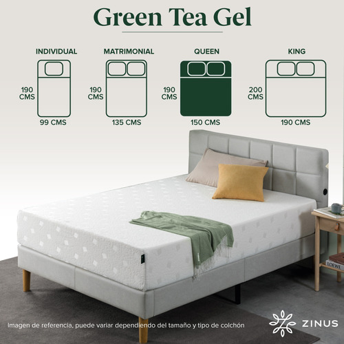 Zinus | Colchón Queen Memory Foam 30 Cm Alivia Presión
