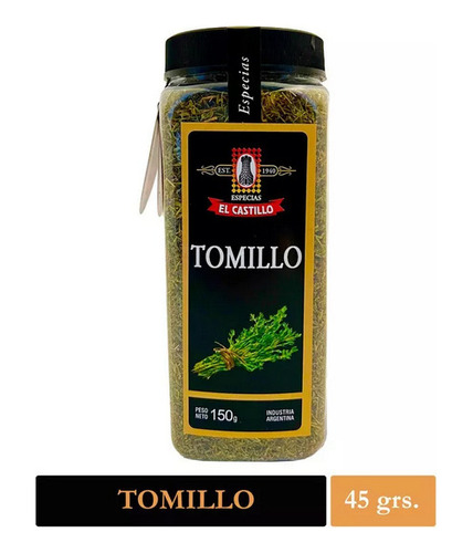 Tomillo El Castillo Bote Alto X150gr