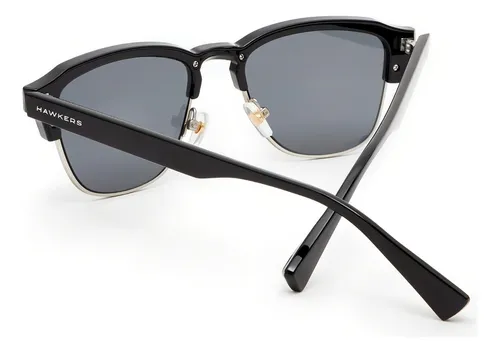 Gafas de sol Hawkers Lifestyle New Classic diseño Diamond Black Dark armazón negro brillante/plata y lente negro