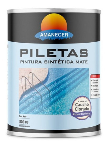 Pintura Para Piscinas Caucho Clorado 0,85 L  | Amanecer Color Celeste