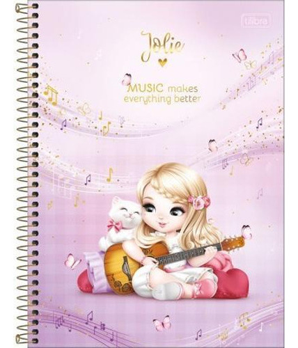 Caderno C/d 01 Materia Jolie 80 Folhas Tilibra