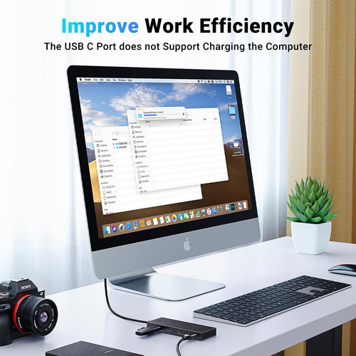 Adaptador Usb C Hub Ugreen 4 En 1 De 10 Gbps Con 2 Usb-c 3.2