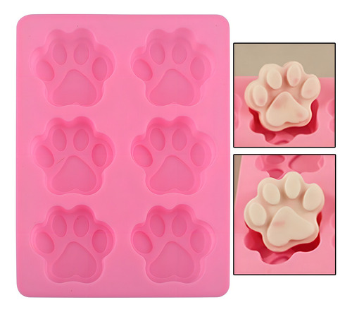 Para Molde De Silicon En Forma De Huella De Perro Color
