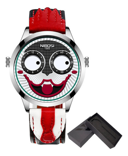 Relojes De Pulsera Nibosi De Cuero Con Forma De Payaso Y Cua
