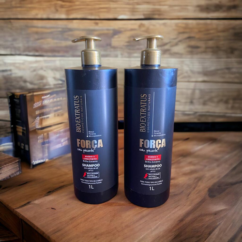 Kit 1 Shampoo Condicionador Força Com Pimenta 1l