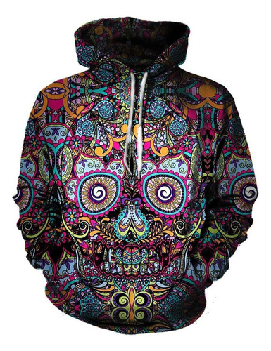 Sudadera Con Capucha Mexicana Del Día De Los Muertos Tl28