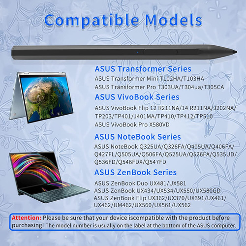 Lápiz Óptico P/ Notebook, Compatible Con Asus, Mpp2.0, 4096