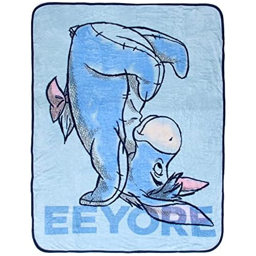 Disney Winnie The Pooh Eeyore Handstand Micro Raschel M...