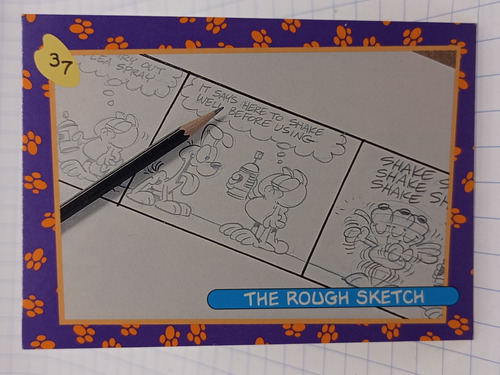 Tarjeta The Rough De Garfield Cards Año 1992 Skybox # 37