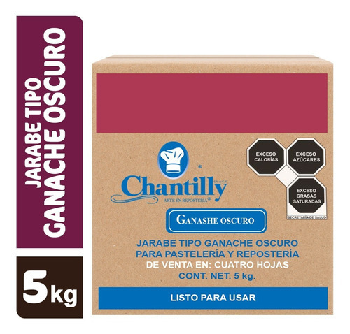 Jarabe De Chocolate Oscuro Tipo Ganache Chantilly 5 Kg