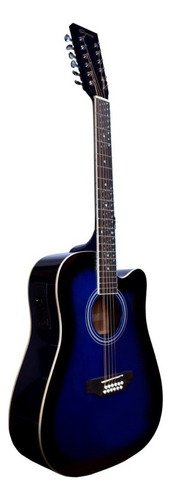 Segovia Sgc12blsb Guitarra Docerola Elec/acus Azul Sombreada Color Azul sombreado Material del diapasón Arce Orientación de la mano Diestro
