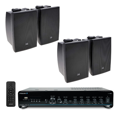 Kit Som Ambiente Sim 3500 Frahm + 4 Uni. Caixa C 621 Jbl