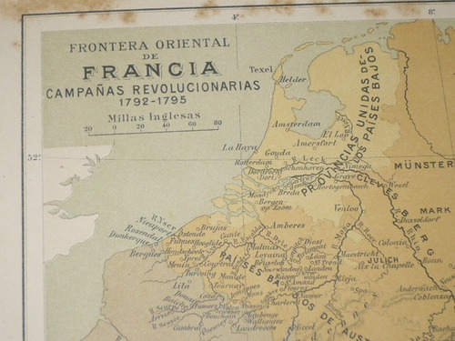 Mapa Antiguo De Frontera Oriental De Francia (Usado)