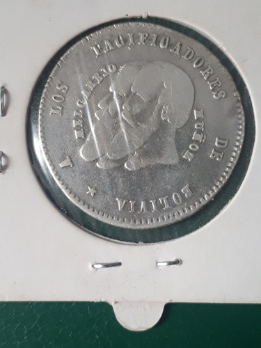 Bolivia 1865 1/2 Meljarejo, Plata, Estado Muy Bueno (Usado)