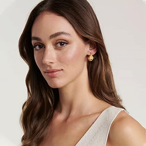Brincos De Argola Woworama Thick Banhados A Ouro 14k