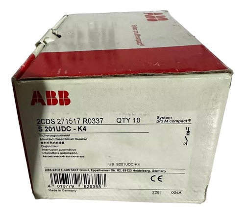 2cds 271517 R0337 Abb S201usc-k 10pzs Raven Automation
