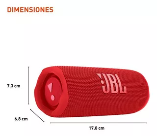Bocina Portátil Jbl Flip 6 Bluetooth Aprueba De Agua Color Rojo