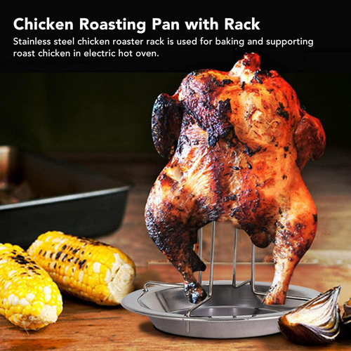 Asador De Pollo De Acero Inoxidable Rack Antiadherente Asado