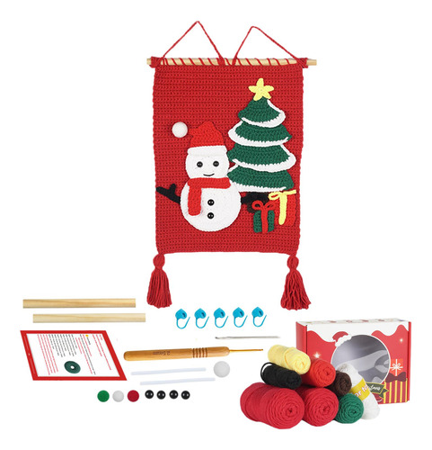 Navidad, Kits De Ganchillo, Muñeco De Nieve Tela Decorativa