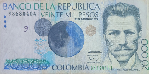 Billete 20 Mil Colombia Antiguo