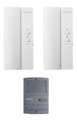 Kit Portero Electrico Commax 2 Telefonos + Fte Exterio Dp101
