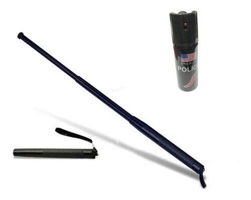 Kit Defensa Personal Vigilancia Baston Extensible+2 Acc Kaos