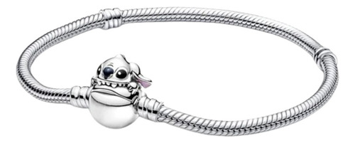 Pulsera Stich De Plata Con Charms Personalizable 