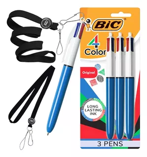 Bolígrafo De 4 Colores Bic, Bolígrafo Multicolor De P...