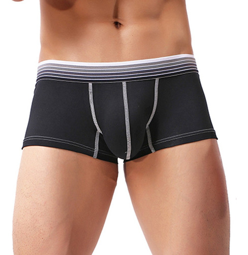 Calzoncillos Tipo Bóxer A Rayas Para Hombre, Con Bolsa Abult