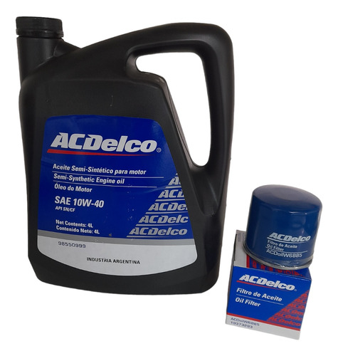 Combo De Aceite Y Filtro Acdelco 