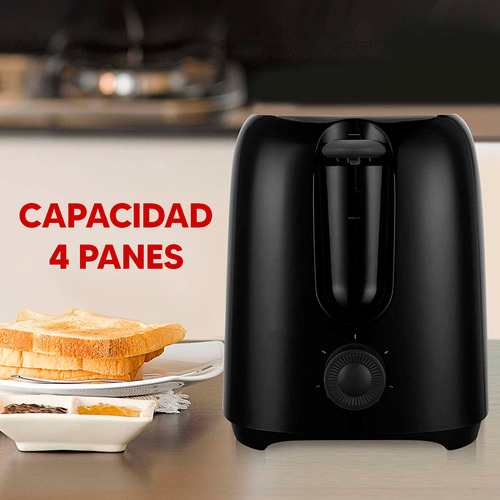 Imagen 5 de 7 de Tostadora Doble Ranura Xion para 4 Panes XI-TO204-CU 1200w con recogemigas