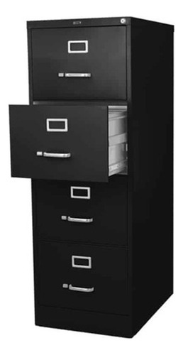 Archivero Vertical 4 Gavetas Oficio Color Negro