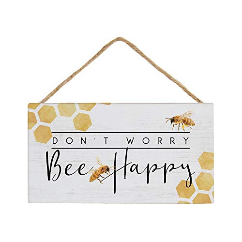 Colgante Petite De Madera  Bee Happy  (abeja Feliz), 6....