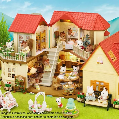 Casa Telhado Vermelho com Luzes, Sylvanian Families, Multicor :  : Brinquedos e Jogos