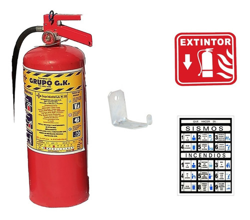 Kit Extintor 6 Kg Pqs + Sismos E Incendios + Certificado