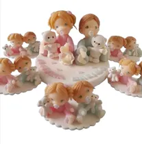 Comprar 10 Souvenirs Dobles Mellizos Adorno Torta Porcelana Fría 