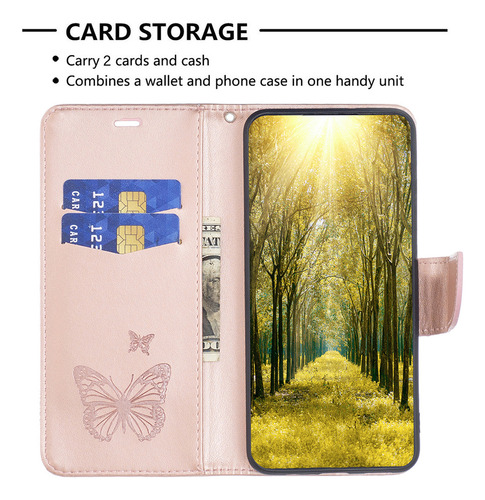 Para Samsung Galaxy A20/30/40 Funda Estilo Cartera Mariposa