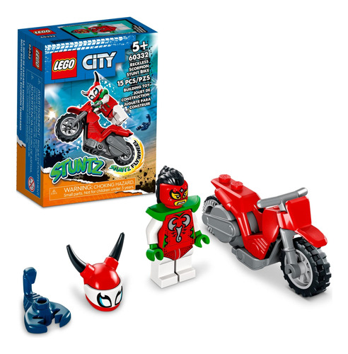 Motocicleta De Juguete Scorpion Stunt Con Volante Lego Cit