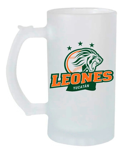 Tarro Cervecero 16oz Leones De Yucatán Beisbol Mexicano