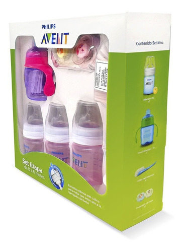 Imagen 2 de 6 de Philips Avent Pack Biberones Classic+ Niña Primera Etapa