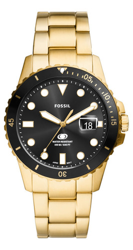 Relógio Fossil Masculino Blue Dourado - Fs6035/1dn