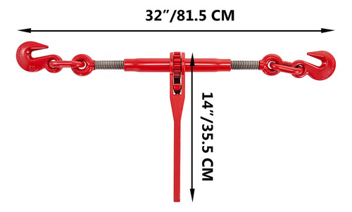 Vevor 2 Piezas Cadena De Remolque Gancho J Ganchos 9200 Lbs