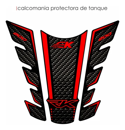 Calcomanias Rk 200 Fibra Carbono
