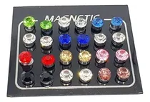 Comprar 12 Pares De Aretes Magnéticos Piercing Falso Imán Cristal